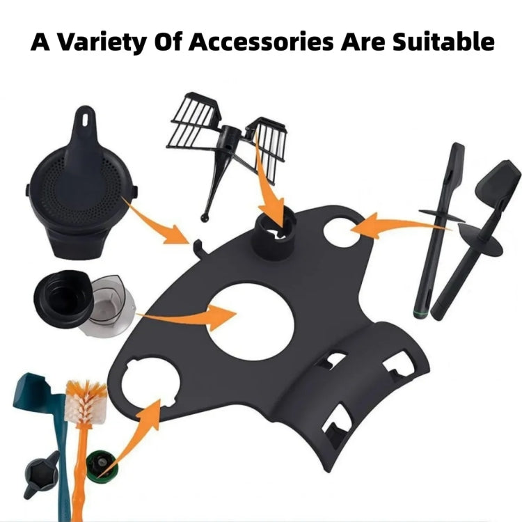 For Thermomix  TM5 TM6 Storage Rack Holder Food Processor Accessories, Rack Holder-Black, Rack Holder-White