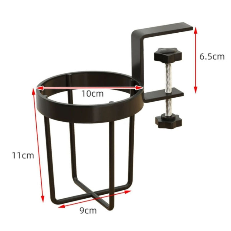 Iron Table Cup Holder Mug Storage Rack Office Dormitory Desk Fixed Shelf