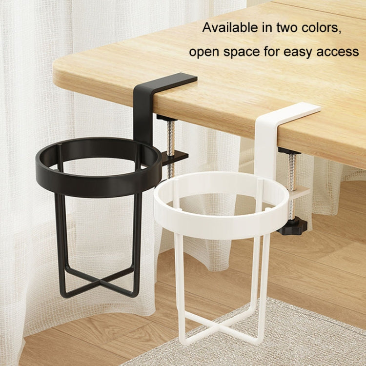 Iron Table Cup Holder Mug Storage Rack Office Dormitory Desk Fixed Shelf