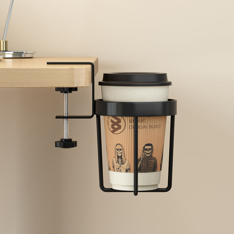 Iron Table Cup Holder Mug Storage Rack Office Dormitory Desk Fixed Shelf