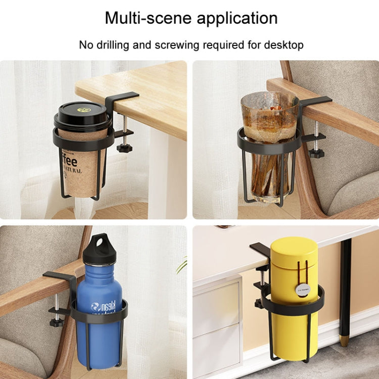 Iron Table Cup Holder Mug Storage Rack Office Dormitory Desk Fixed Shelf