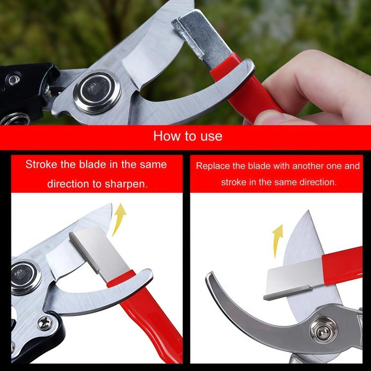LsCook Outdoor Portable Garden Scissors Sharpener Knife Scissors Dual Purpose Sharpening Stone