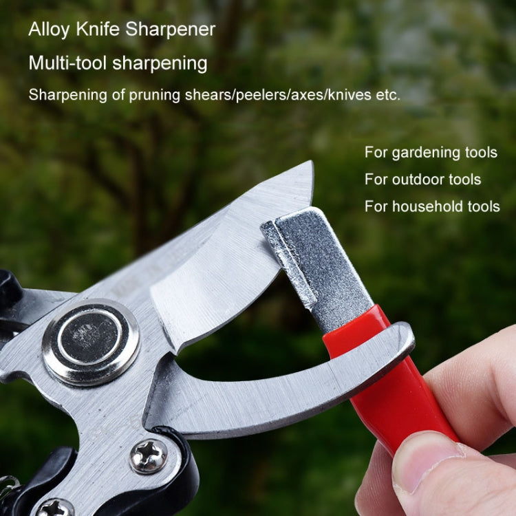 LsCook Outdoor Portable Garden Scissors Sharpener Knife Scissors Dual Purpose Sharpening Stone