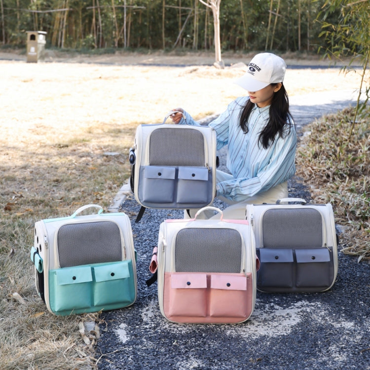 Breathable Square Cat Backpack Foldable Outdoor Portable Pet Bag