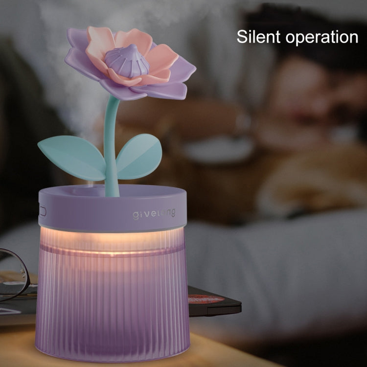 Flower Spray Hhydrating Colorful Atmosphere Light USB Aromatherapy Humidifier, Sunflower Pink, Sunflower Purple, Sunflower Green, Gardenia Pink, Gardenia Purple, Gardenia Green