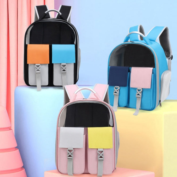 Pets Colorful Double Shoulder Bag Cats And Dogs Outing Carrying Capsule Backpacks