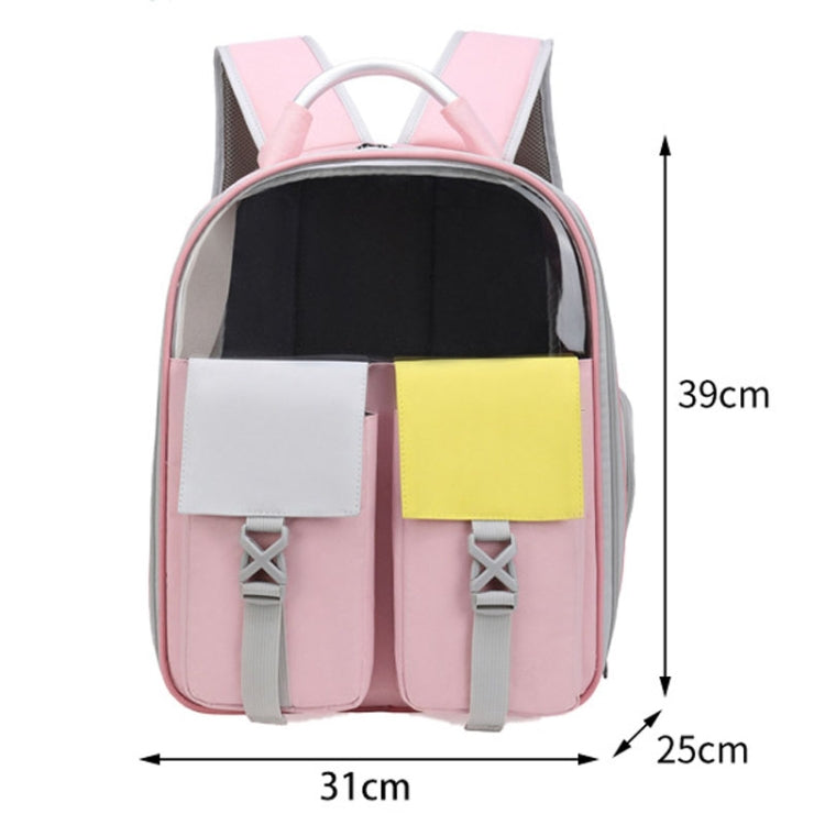 Pets Colorful Double Shoulder Bag Cats And Dogs Outing Carrying Capsule Backpacks