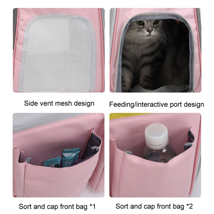 Pets Colorful Double Shoulder Bag Cats And Dogs Outing Carrying Capsule Backpacks