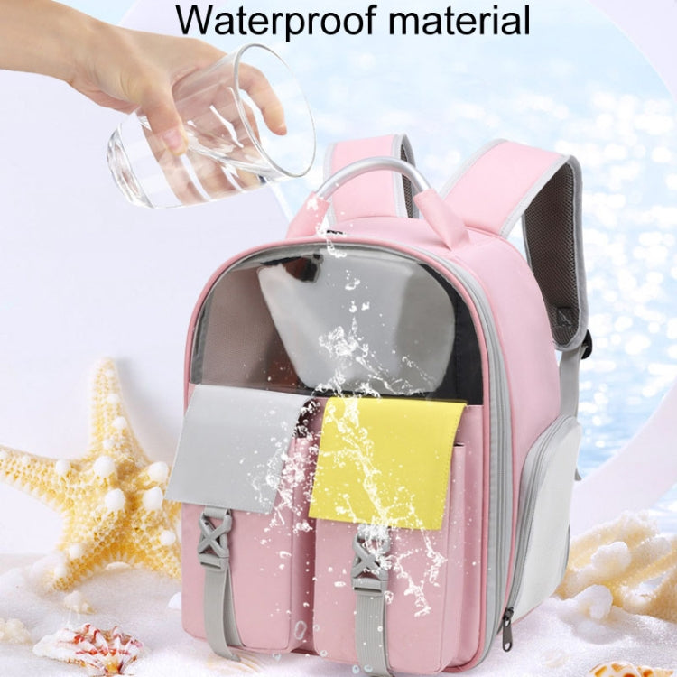 Pets Colorful Double Shoulder Bag Cats And Dogs Outing Carrying Capsule Backpacks