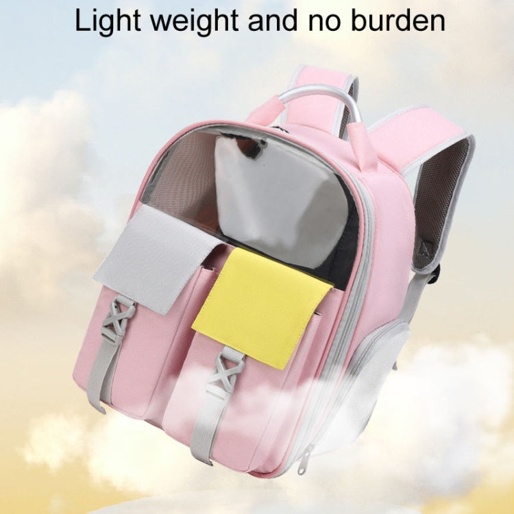 Pets Colorful Double Shoulder Bag Cats And Dogs Outing Carrying Capsule Backpacks