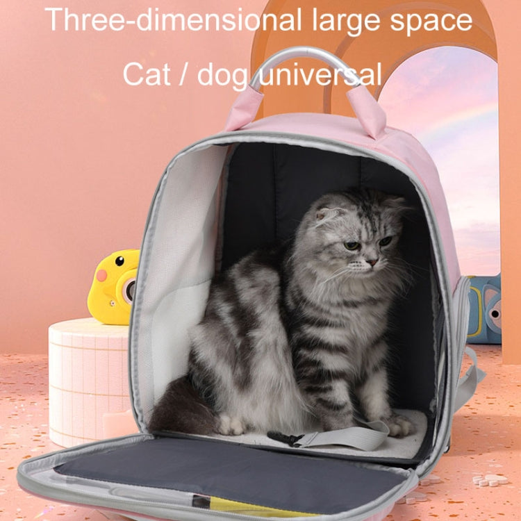 Pets Colorful Double Shoulder Bag Cats And Dogs Outing Carrying Capsule Backpacks