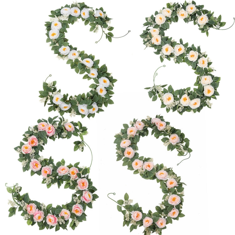 2pcs 2m Simulation Flower Rattan Party Decoration Forest Wedding Arrangement Artificial Rose Rattan