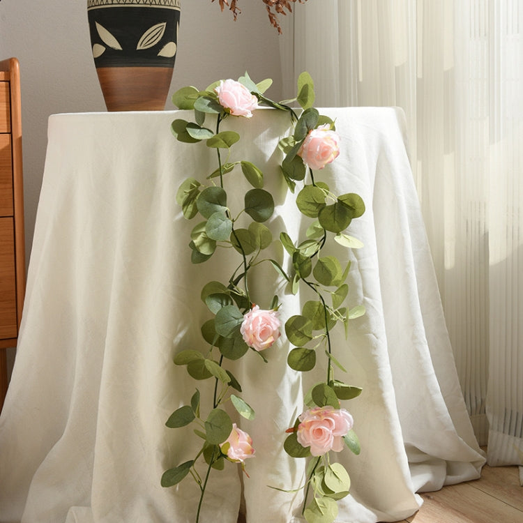 2pcs 2m Simulation Flower Rattan Party Decoration Forest Wedding Arrangement Artificial Rose Rattan