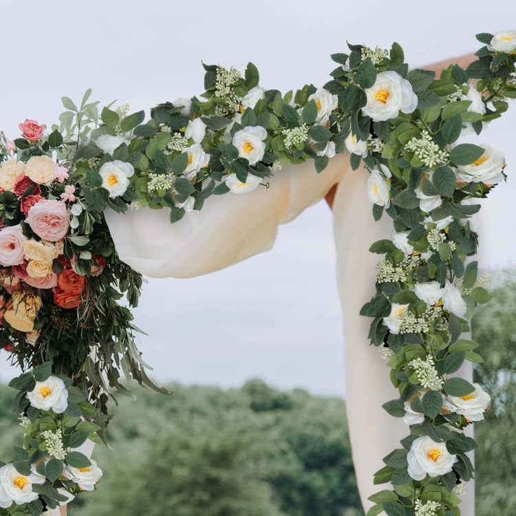 2pcs 2m Simulation Flower Rattan Party Decoration Forest Wedding Arrangement Artificial Rose Rattan