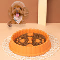Slow Food Bowl Anti Choking Dog Bowl Cat Dog Food Bowl, Orange, Green, Blue