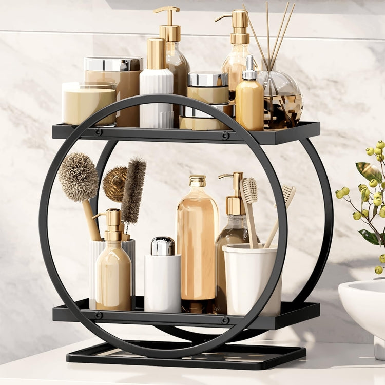 2 Tier Cosmetic Display Tray Makeup Organizer and Storage for Dresser Bathroom
