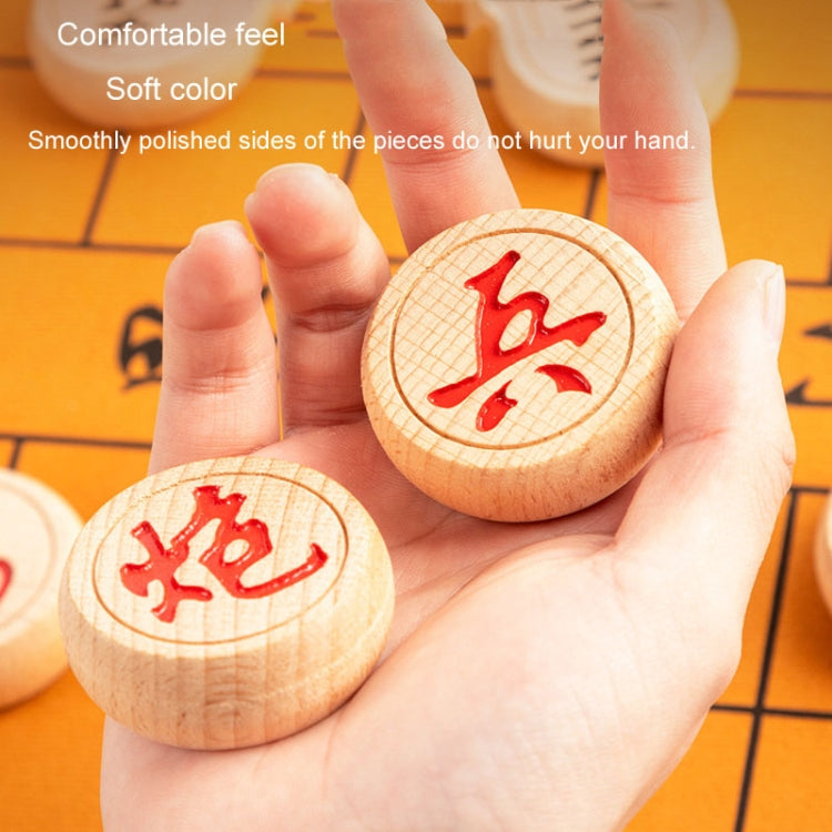 Portable Solid Wood Chinese Chess Adult Gift Student Chess Set With Leather Chess Board, 40 Birch Chess Pieces, 50 Birch Chess Pieces, 60 Birch Chess Pieces, 40 Beechwood Chess Pieces, 50 Beechwood Chess Pieces, 60 Beechwood Chess Pieces