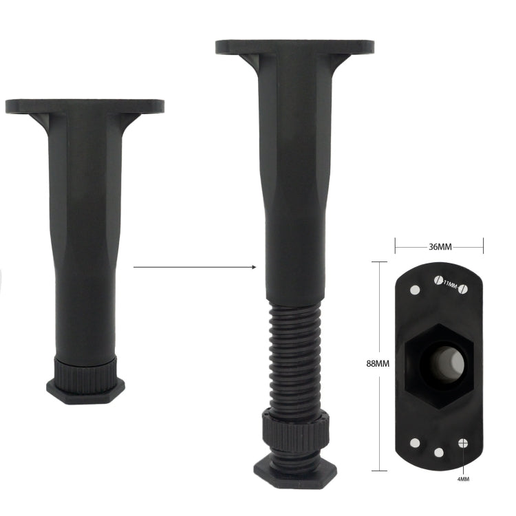 Adjustable Underbed Beam Support Holder Retractable Furniture Booster Bracket, 13-22cm, 15-28cm, 18-34cm, 20-37cm
