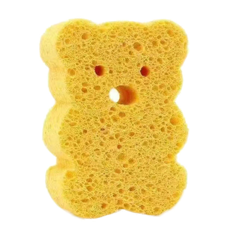 Baby Bathing Wood Pulp Sponge Cute Cartoon Soft Bath Sponge Bath Scrubber, Bear, Bunny, Little Star, Duck