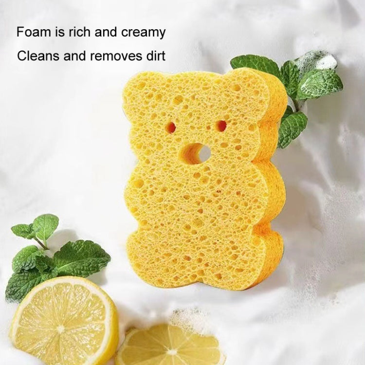Baby Bathing Wood Pulp Sponge Cute Cartoon Soft Bath Sponge Bath Scrubber, Bear, Bunny, Little Star, Duck