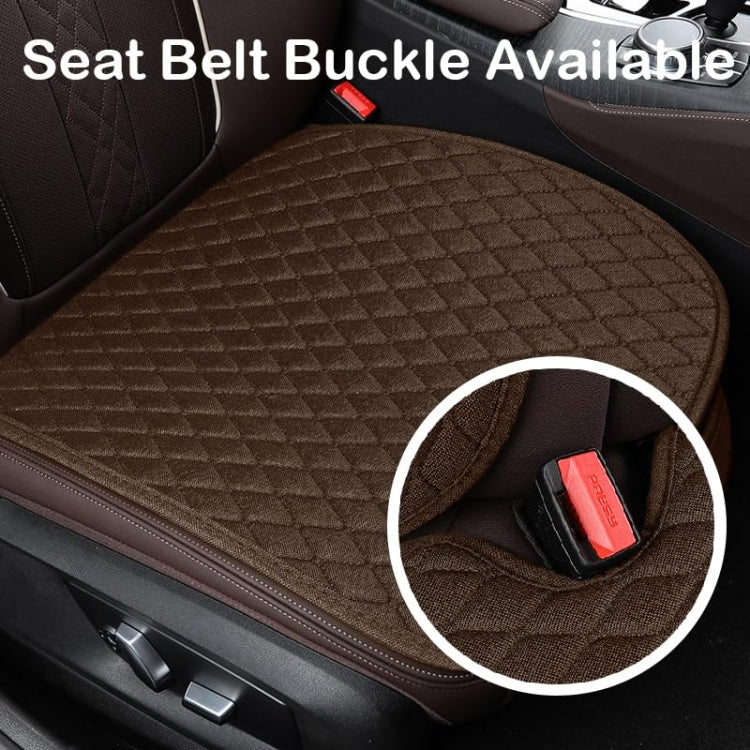 Non-Slip Rhombus Imitation Linen Car Seat Cushion, Brown Front Row, Beige Front Row, Black Front Row, Gray Front Row, Black Back Row, Gray Back Row, Beige Back Row, Brown Back Row