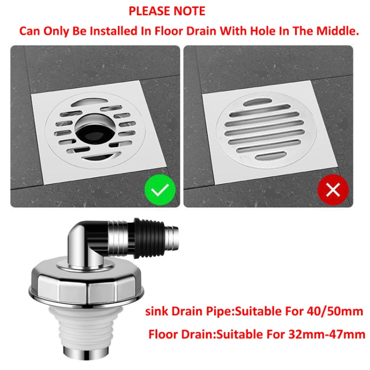 Elbow Type Washing Machine Floor Drain Joint Pipe Connector, A1, A2, A3, A4