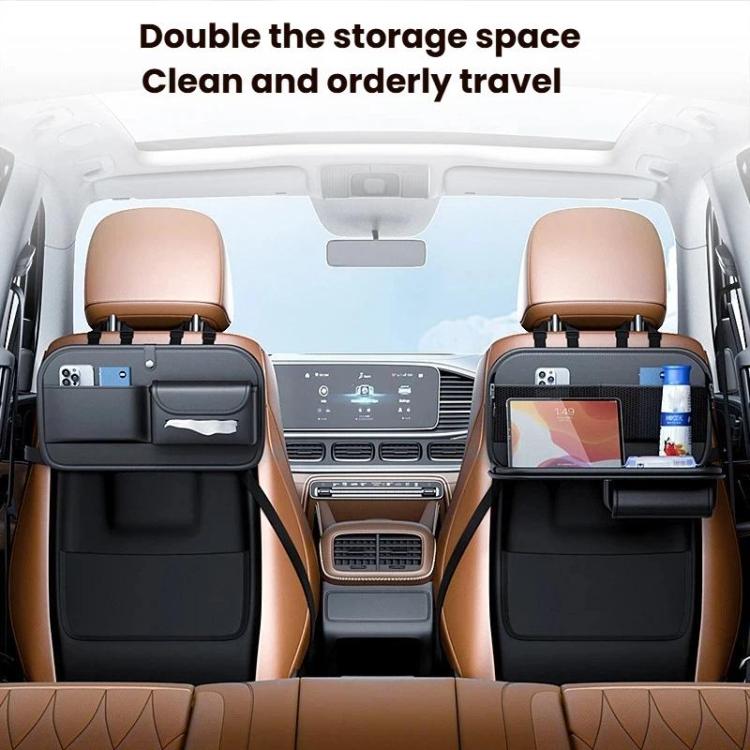 Car Rear Seat Back Storage Bag Large Capacity Foldable Chair Back Storage Pouch