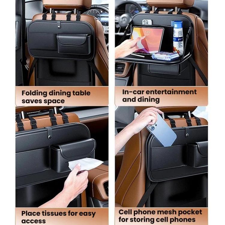 Car Rear Seat Back Storage Bag Large Capacity Foldable Chair Back Storage Pouch
