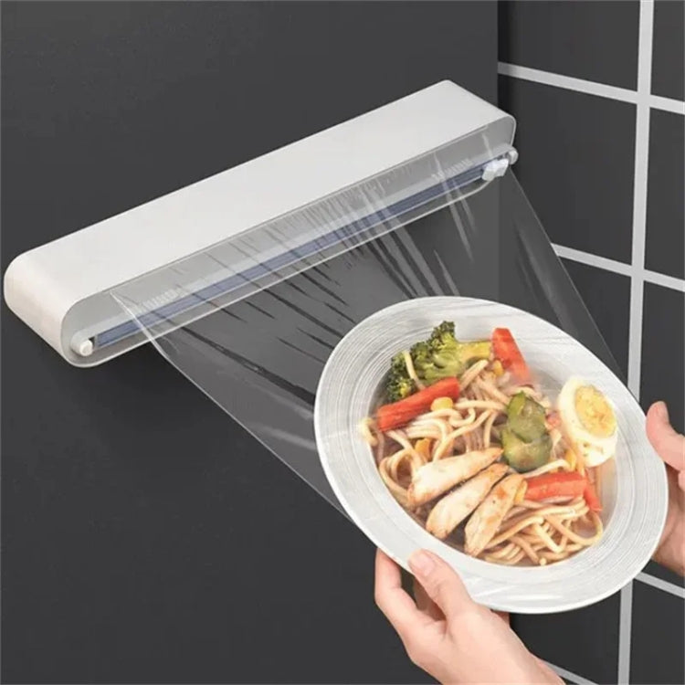 Wall-mounted Magnetic Cling Film Kitchen Paper Storage Cutter