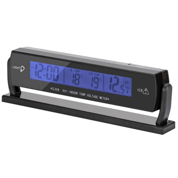 Car Digital Display Clock Luminous Electronic Thermometer Voltmeter