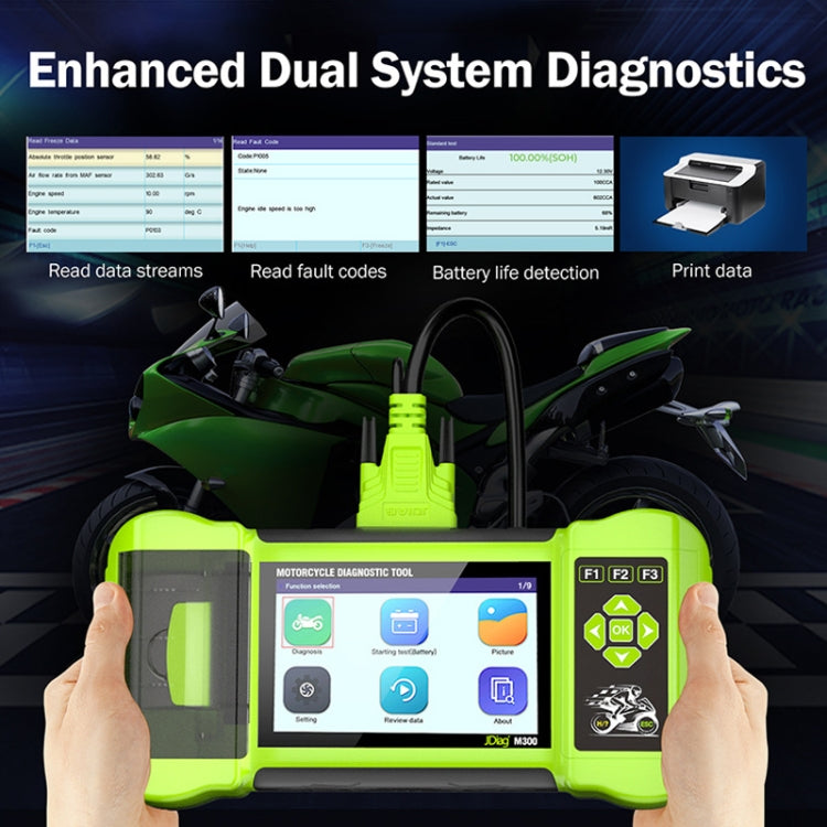 For Harley/Ducati/BMW JDiag Intelligent Heavy Duty Machine Tester, M300