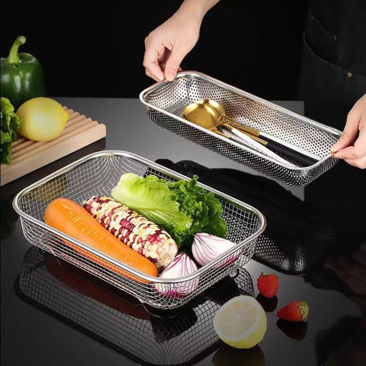 Kitchen Sterilization Cabinet Cutlery Organizer Household Stainless Steel Drainage Tray, Line Chopsticks Basket, Line Rectangular Basket Medium, Line Rectangular Basket Large, Line Rectangular Basket Extra Large, Perforated Chopsticks Basket           ...