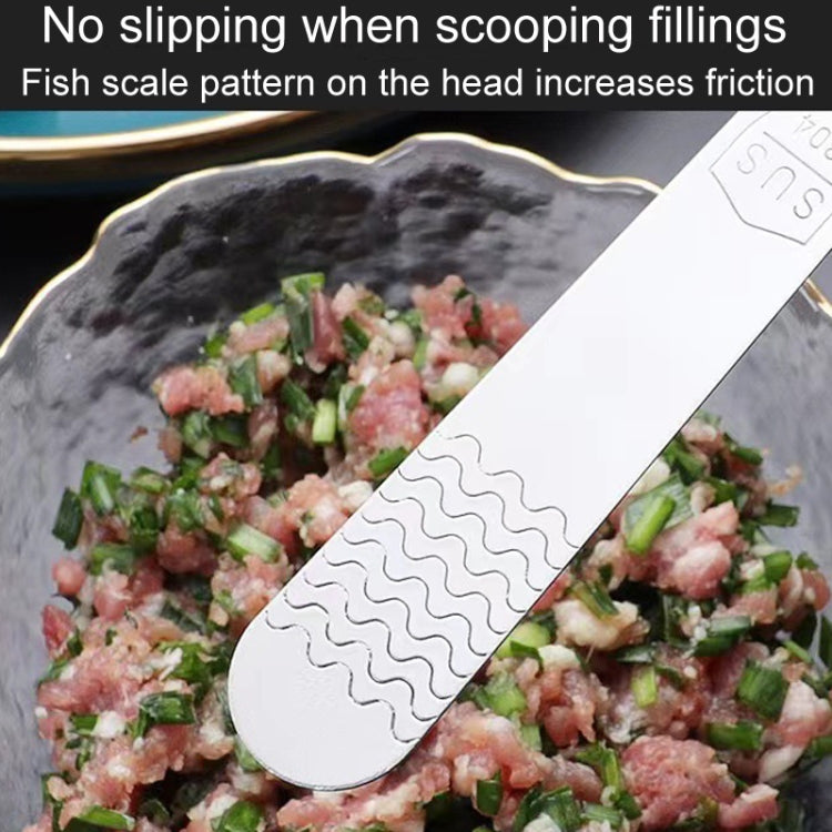 Thickened Stainless Steel Stirring Spoon Kitchen Dumpling Multifunctional Mixing Tool, 10pcs