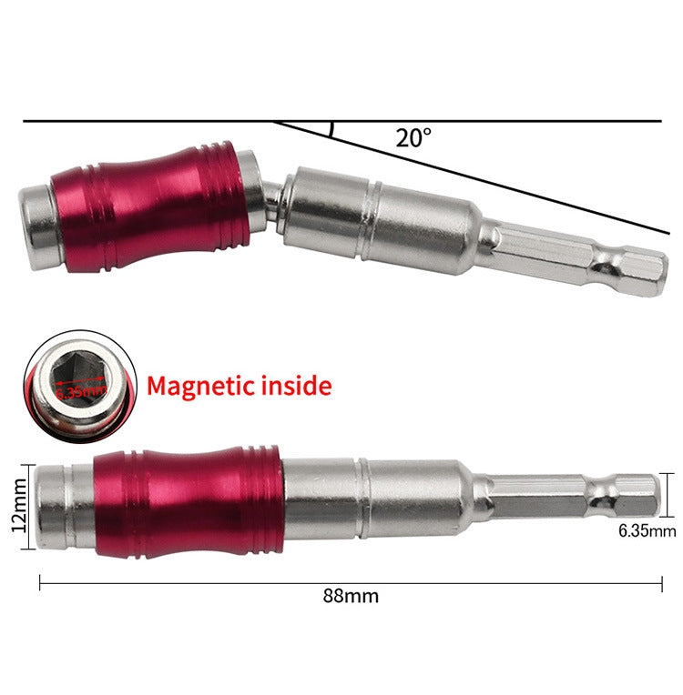 Hexagonal Shank Quick Release Self-Locking Joint Extension Rod Electric Drill Driver Extension Quick Conversion Bits, Silver+Red, Black, Silver+Yellow