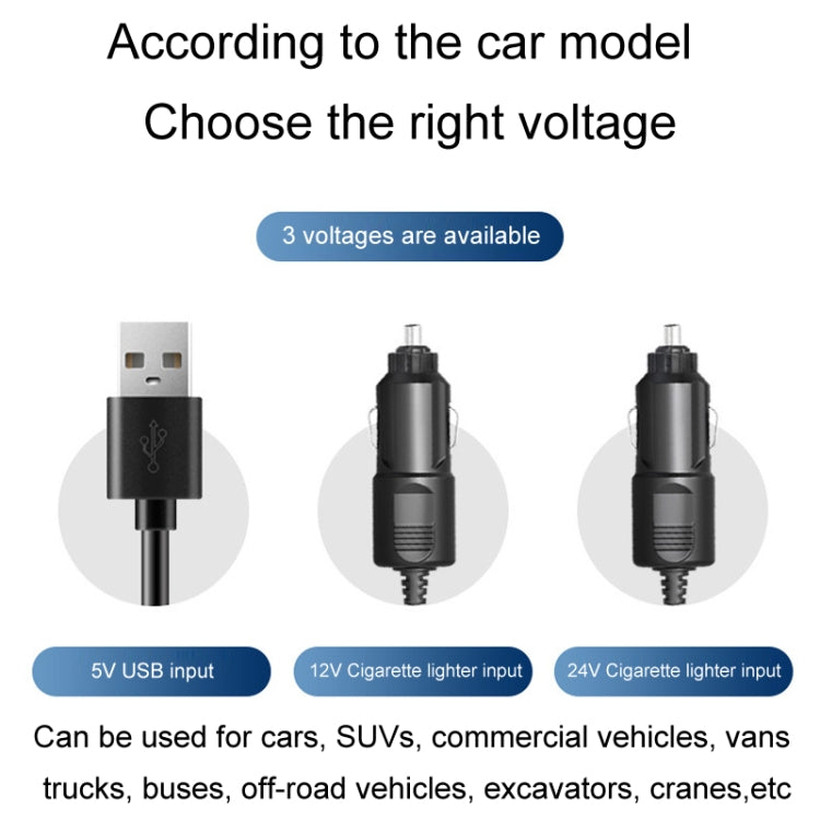 SUITU Car Foldable Cooling Fan Automobile Summer Temperature Reduction Fan, Dual 12V Cigarette Lighter Energized, Dual 24V Cigarette Lighter Energized, Dual 5V USB Energized, Single 12V Cigarette Lighter Energized, Single 24V Cigarette Lighter Energize...