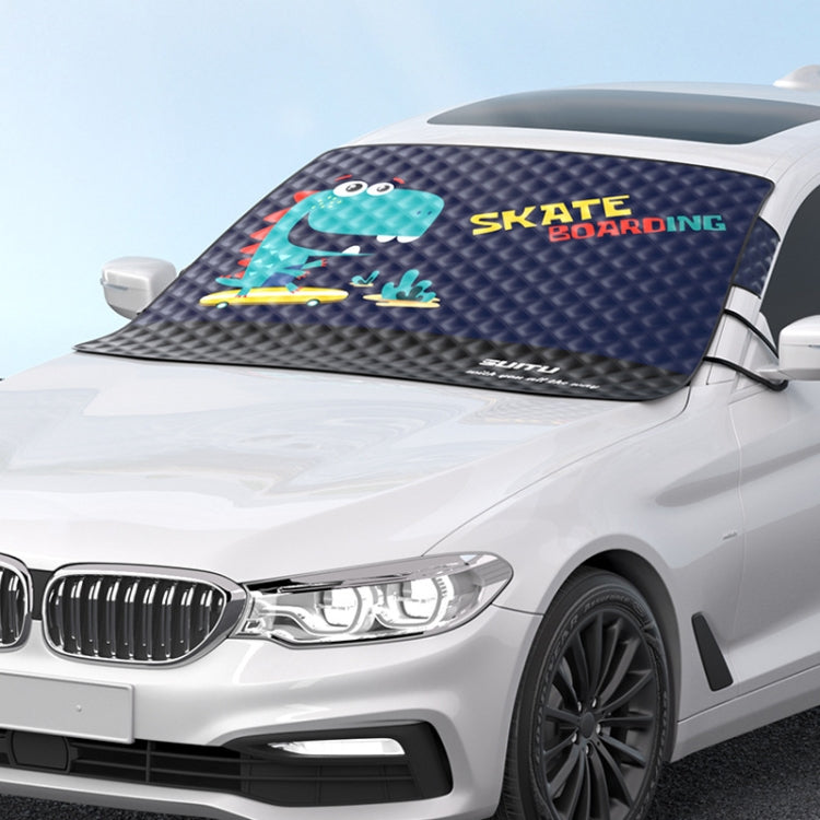SUITU ST-3950 Automobile Thickening Sun Shield Car Snow Block Coat, Husky, Im The Best, Dinosaur