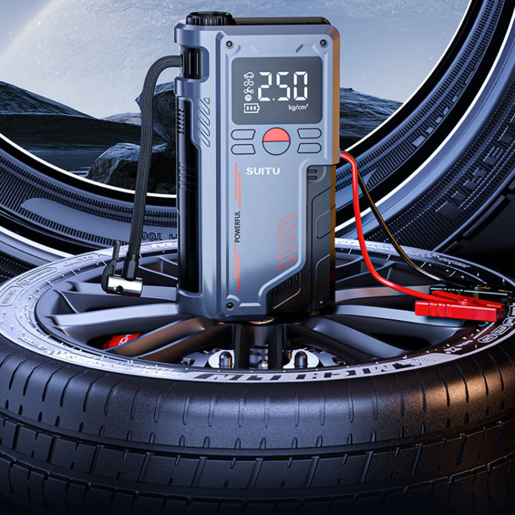 SUITU ST-9631 8pcs /Set Portable Outdoor Car Battery Emergency Start Power Car Inflatable Pump, Ordinary Clip