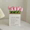 10 In 1 Tulip Bouquet With Paper Bag Home Decoration Simulation Flowers Paper Bag Floral Set Arrangement