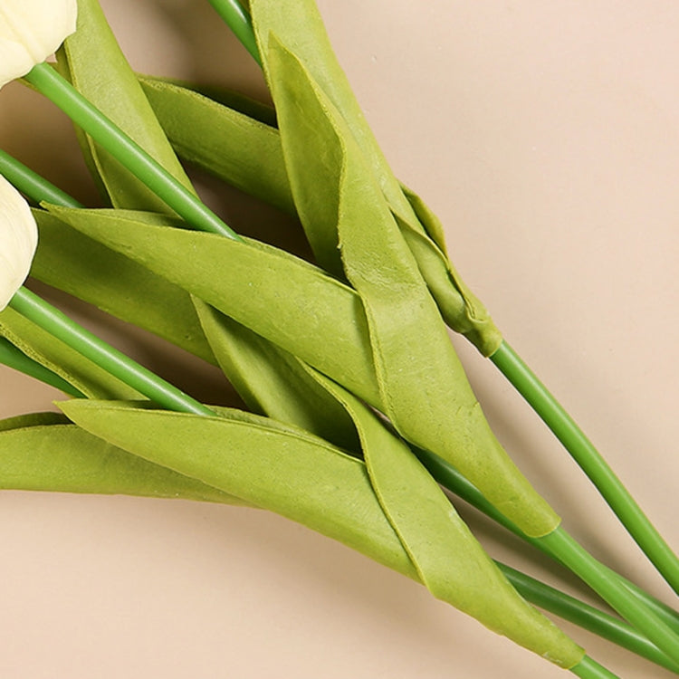 10 In 1 Tulip Bouquet With Paper Bag Home Decoration Simulation Flowers Paper Bag Floral Set Arrangement