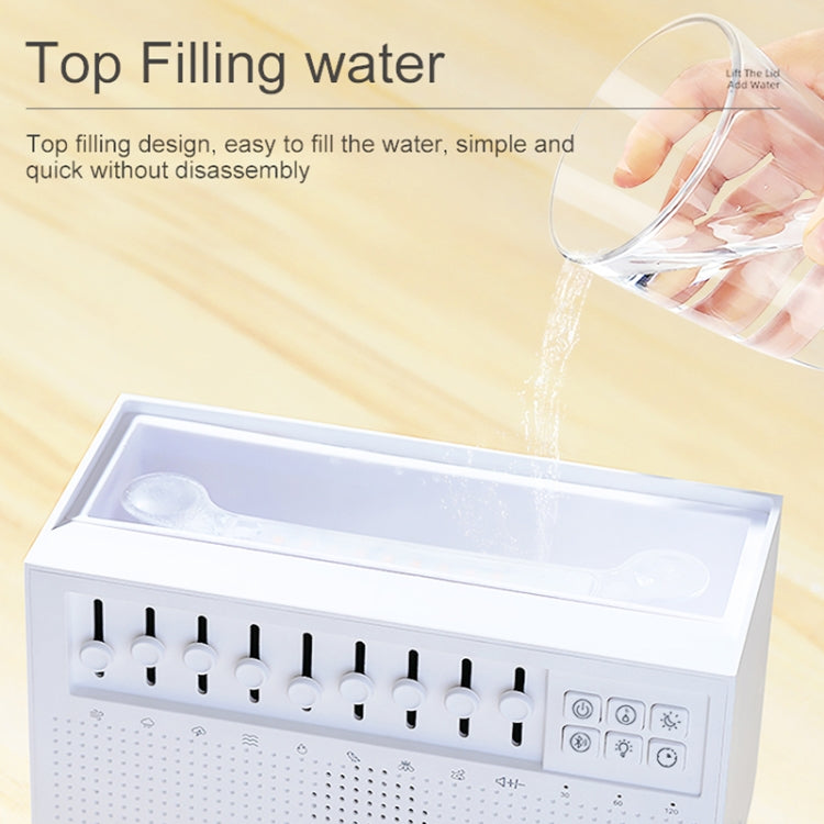 C221 Bluetooth White Noise Flame Aromatherapy Machine Home Desktop Humidifier