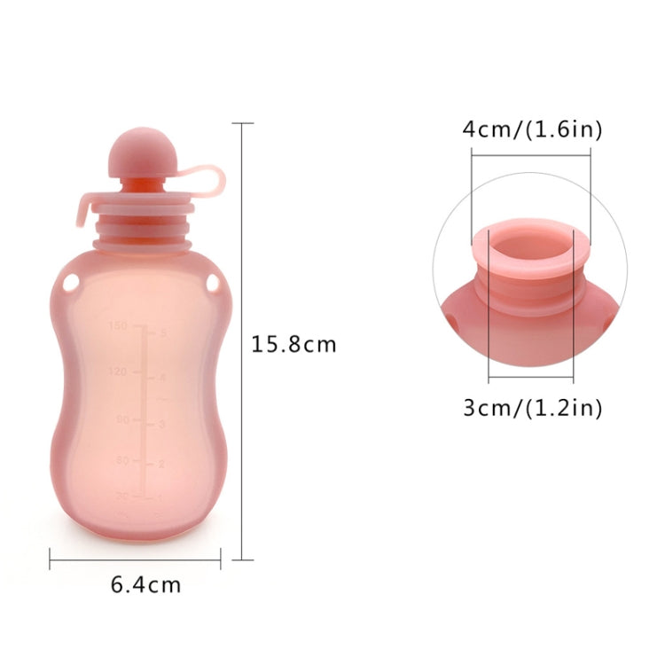 150ml Reusable Silicone Baby Food Pouches Refillable Squeeze Storage Containers, 150ml  Blue, 150ml Pink, 150ml Beige