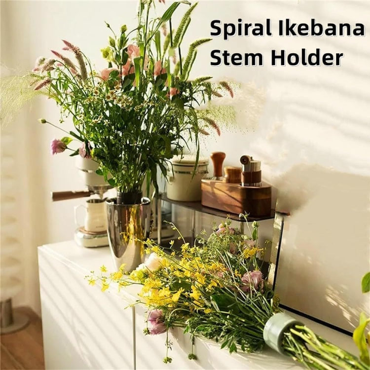 Spiral Ikebana Stem Holder for Vases DIY Bouquet Twister Flower Arrangement Holder, Large, Small