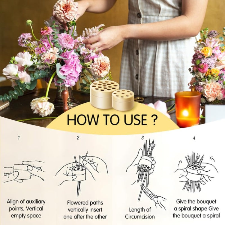 Spiral Ikebana Stem Holder for Vases DIY Bouquet Twister Flower Arrangement Holder, Large, Small