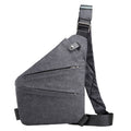 Sports Casual Men Crossbody Bag Large Capacity Multi-Pocket Single Shoulder Bag, Right Shoulder Nylon (Gray), Left Shoulder Nylon (Black), Left Shoulder Nylon (Gray), Left Shoulder Nylon (Blue), Right Shoulder Oxford Cloth (Gray)                       ...
