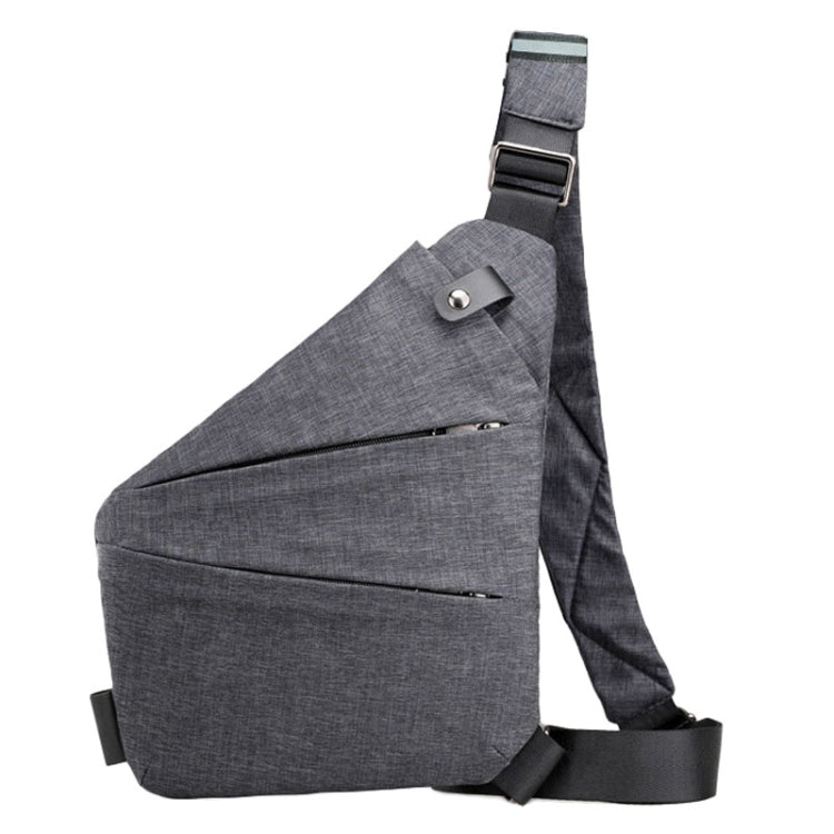 Sports Casual Men Crossbody Bag Large Capacity Multi-Pocket Single Shoulder Bag, Right Shoulder Nylon (Gray), Left Shoulder Nylon (Black), Left Shoulder Nylon (Gray), Left Shoulder Nylon (Blue), Right Shoulder Oxford Cloth (Gray)                       ...