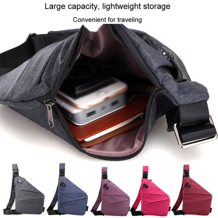 Sports Casual Men Crossbody Bag Large Capacity Multi-Pocket Single Shoulder Bag, Right Shoulder Nylon (Gray), Left Shoulder Nylon (Black), Left Shoulder Nylon (Gray), Left Shoulder Nylon (Blue), Right Shoulder Oxford Cloth (Gray)                       ...