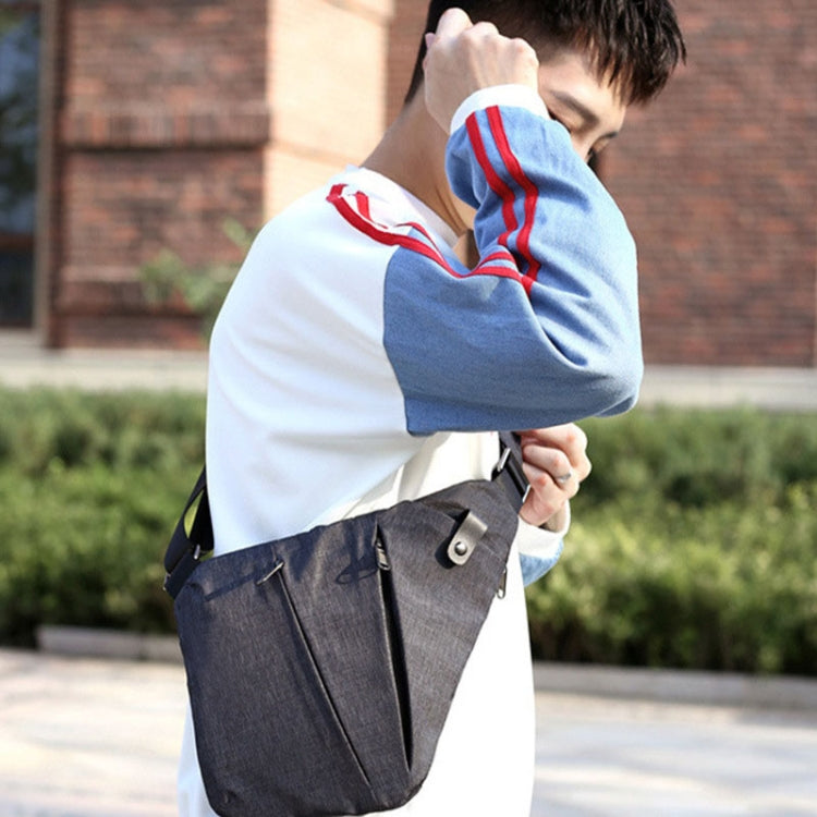 Sports Casual Men Crossbody Bag Large Capacity Multi-Pocket Single Shoulder Bag, Right Shoulder Nylon (Gray), Left Shoulder Nylon (Black), Left Shoulder Nylon (Gray), Left Shoulder Nylon (Blue), Right Shoulder Oxford Cloth (Gray)                       ...