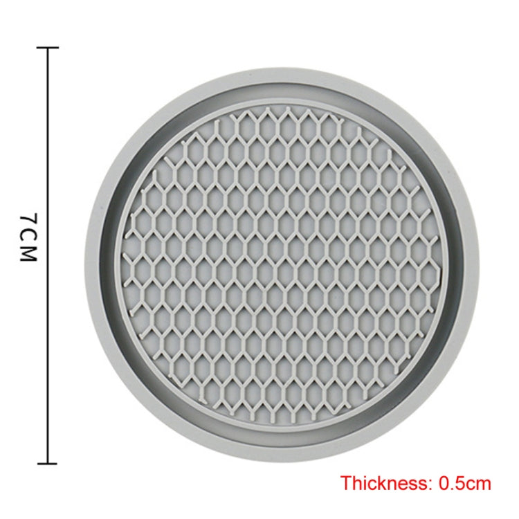 3pcs 7cm Car Diamond-free Water Coaster Interior Anti-slip Mat