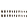 24pcs /Box  Press On Nails Dark Star and Moon Series False Nails Mid-Length Ballet Nails, R722