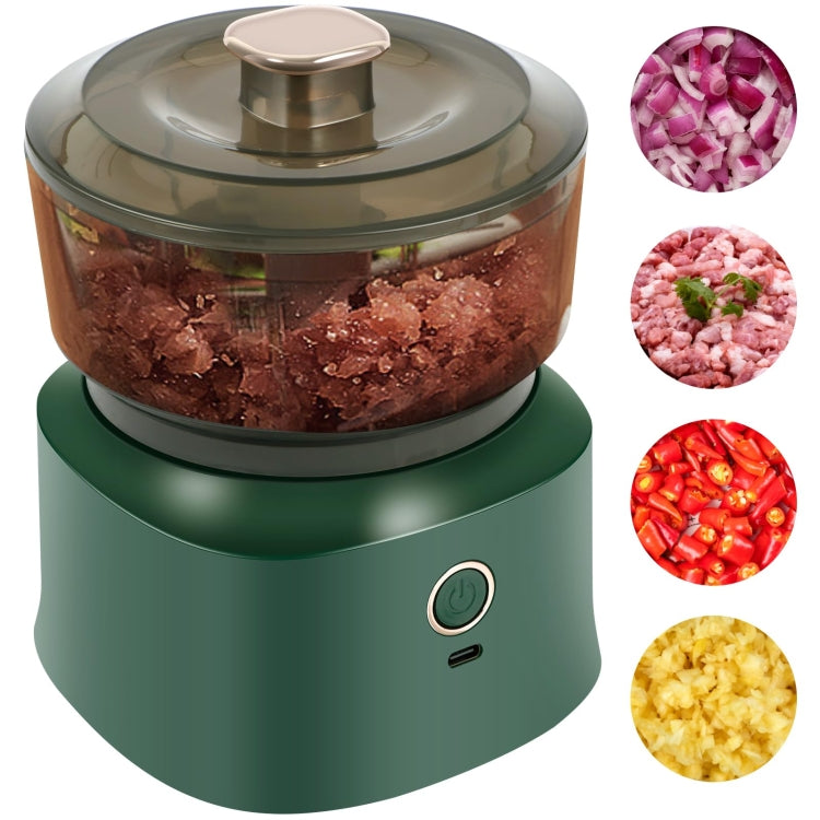 JRQ-01 Home Wireless Electric Meat Grinder Kitchen Garlic Pounder, Long-press, Double-click, Electroplated Double-click